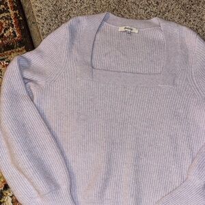 Madewell Light Purple Ribbed Sweater